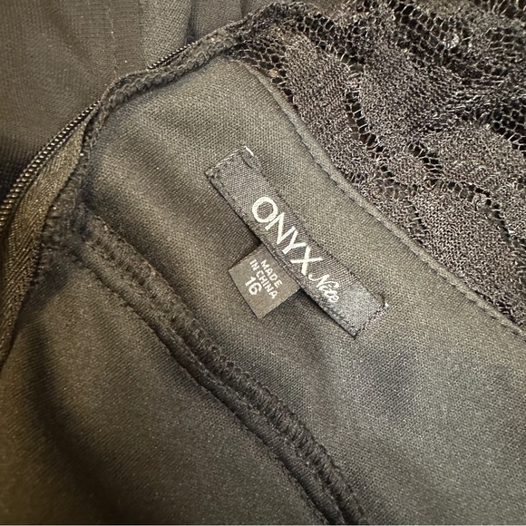 ONYX Nite Long Black Dress Lace & Sequins - Picture 5 of 6